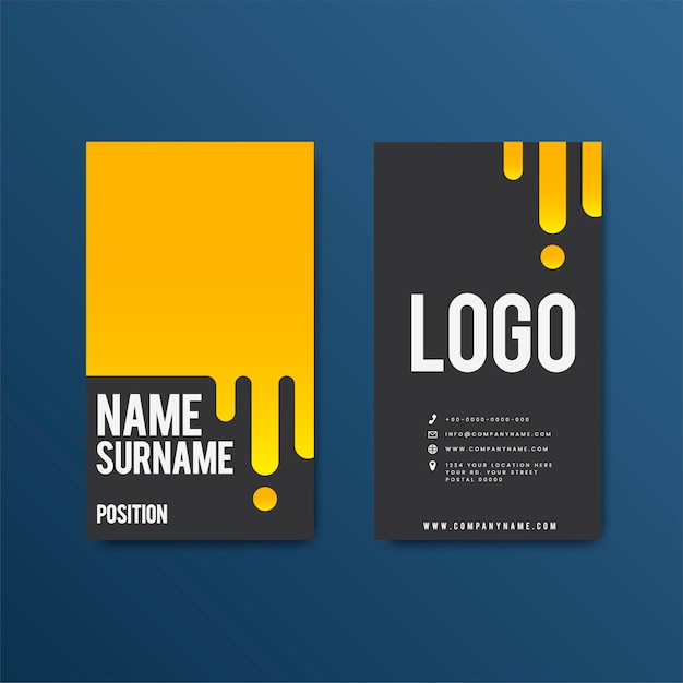 Vector gratuito diseño retro moderno creativo de la tarjeta de visita