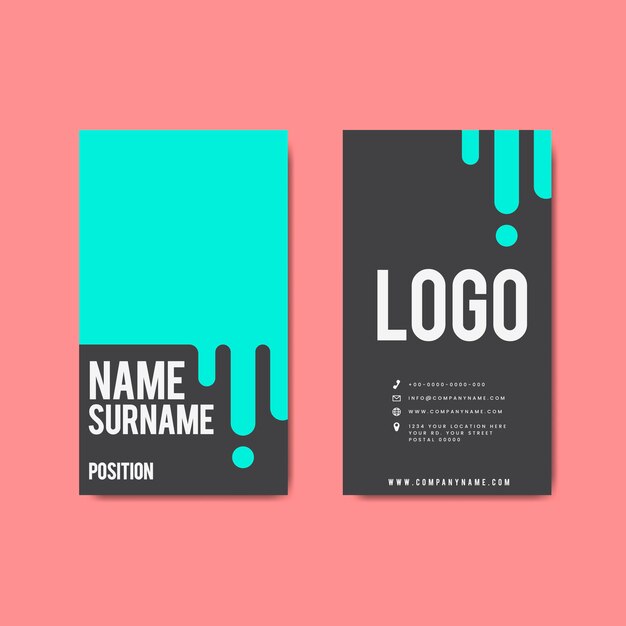 Diseño retro moderno creativo de la tarjeta de visita