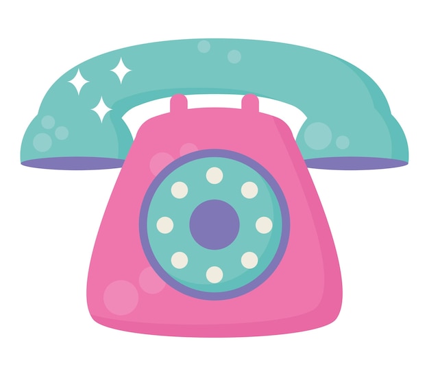 Vector gratuito diseño retro del teléfono