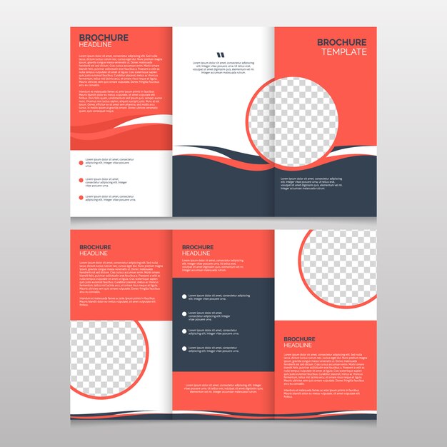 Diseño rosa de folleto de negocios