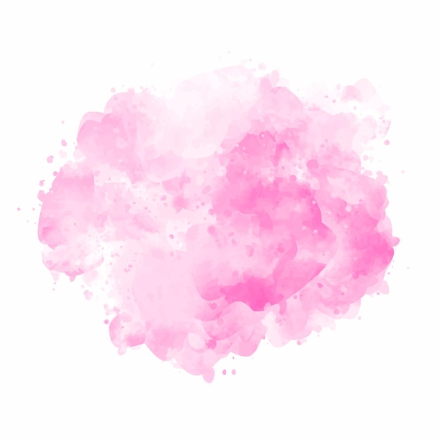 Vector gratuito diseño de salpicaduras de acuarela rosa pintado a mano