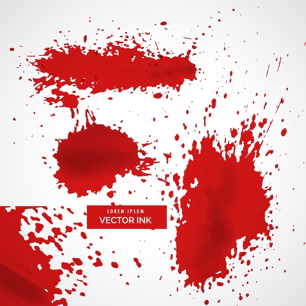 Diseño de salpicaduras de tinta roja