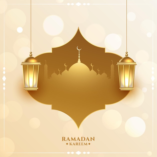 Diseño de saludo de bendiciones del festival ramadan kareem eid