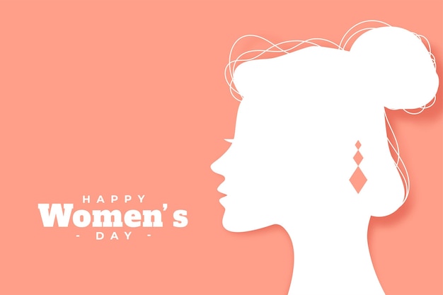 Diseño de saludo de celebración del día de la mujer feliz