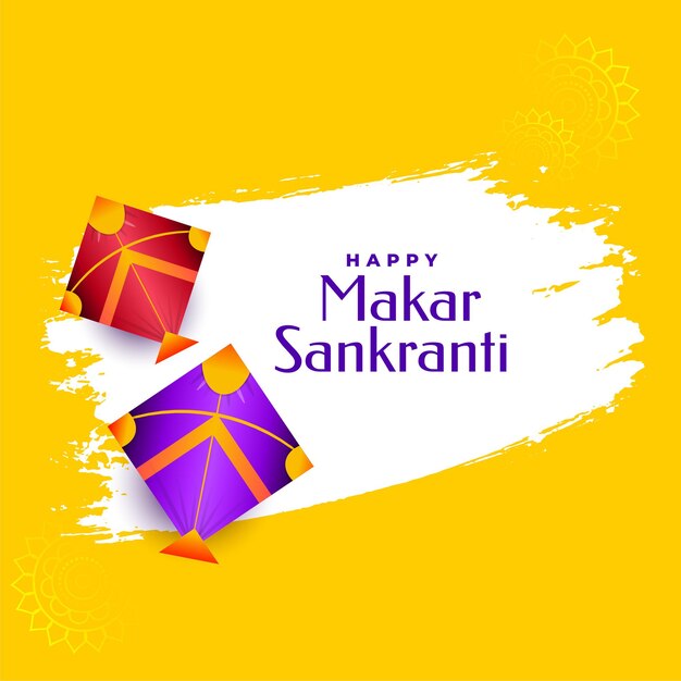 Diseño de saludo para el festival makar sankranti