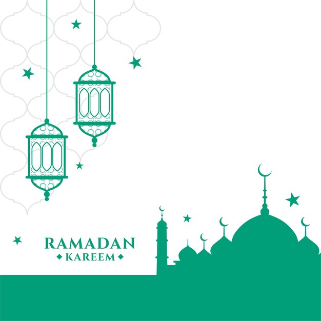 Diseño de saludo festival musulmán ramadan kareem