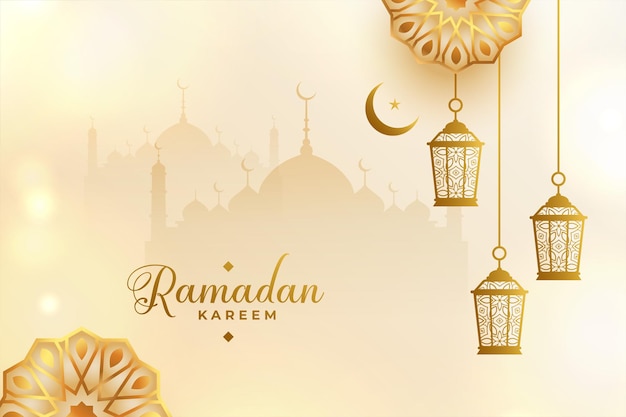 Vector gratuito diseño de saludo del festival de la temporada de ramadán de eid mubarak