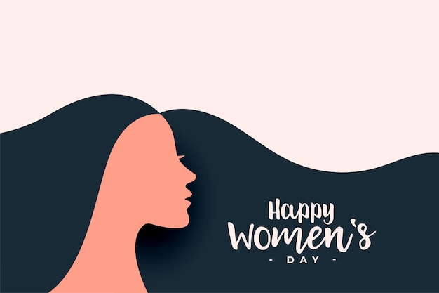 Diseño de saludo plano del día internacional de la mujer.