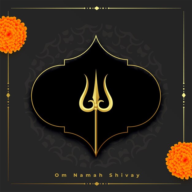 Diseño de saludo de vacaciones del festival hindú maha shivratri