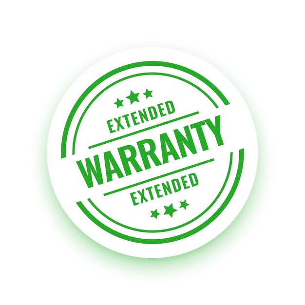 diseño de sello de oferta de garantía extendida certificada