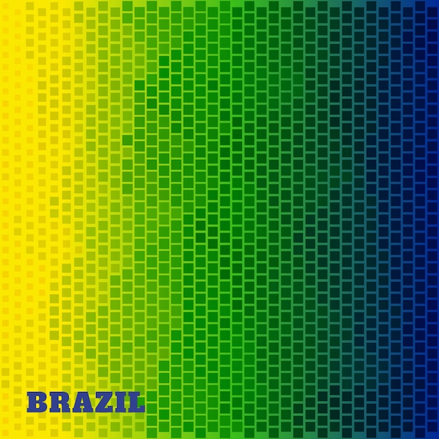 Diseño de semitono en colores de brasil