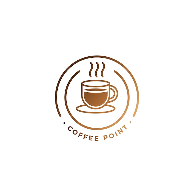 Diseño de señalización de café degradado