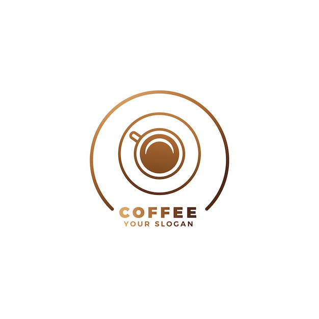 Diseño de señalización de café degradado