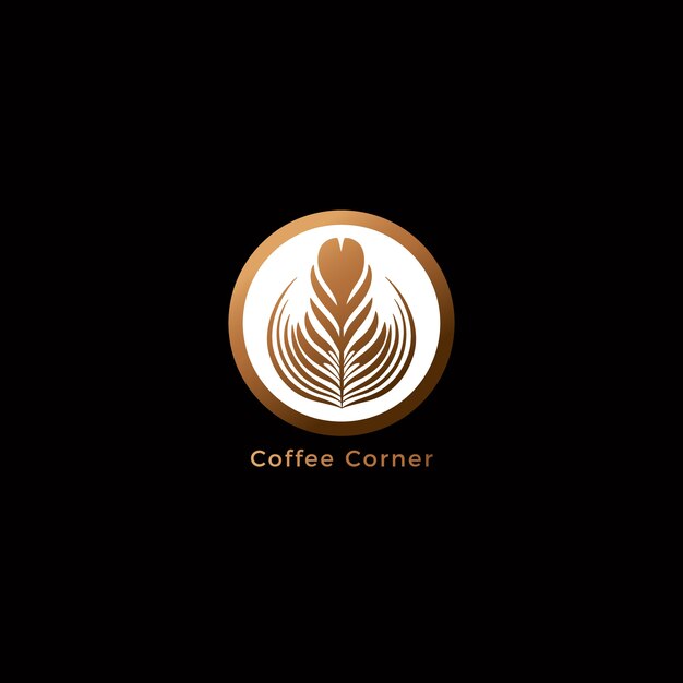 Diseño de señalización de cafetería en gradiente