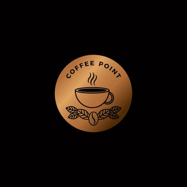 Diseño de señalización de cafetería en gradiente