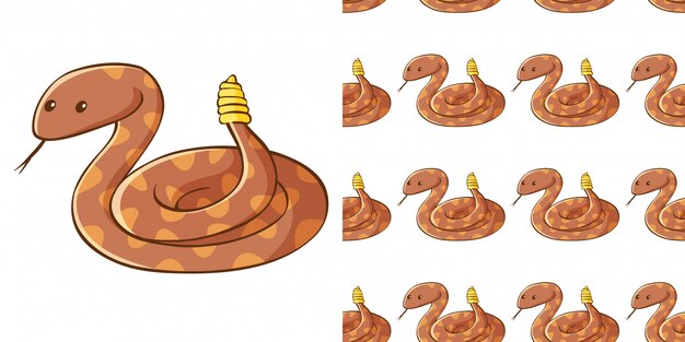 diseño con serpiente marrón de patrones sin fisuras