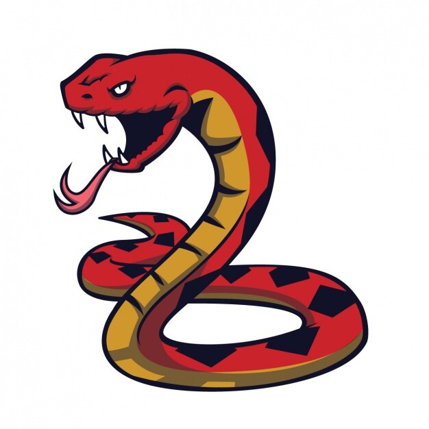 Diseño de serpiente pintada a mano