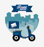 Vector gratuito diseño de servicio postal