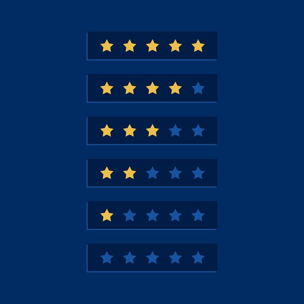 diseño de símbolo de clasificación estrella azul