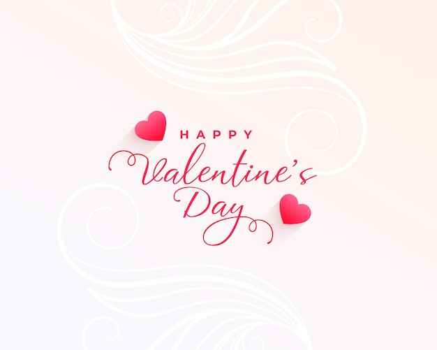 Vector gratuito diseño simple de saludo del día de san valentín