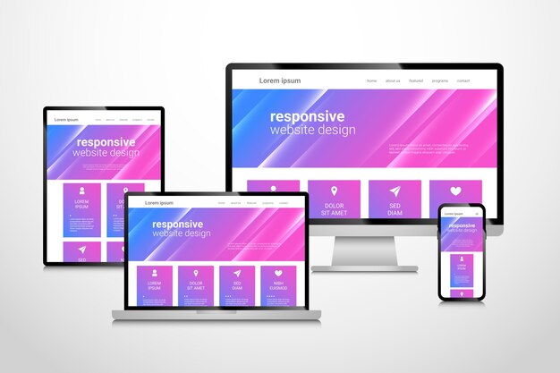 Diseño de sitio web sensible al gradiente