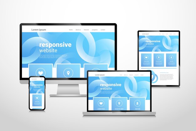 Diseño de sitio web sensible al gradiente