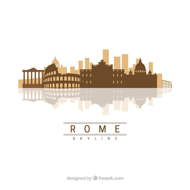 Vector gratuito diseño de skyline de roma