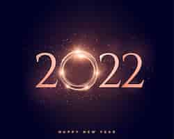 Vector gratuito diseño de tarjeta de celebración de año nuevo de fiesta 2022