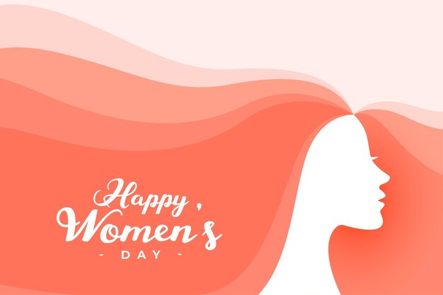 Diseño de tarjeta de celebración atractiva feliz día de la mujer