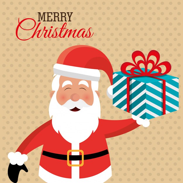 Diseño de tarjeta colorida de feliz navidad