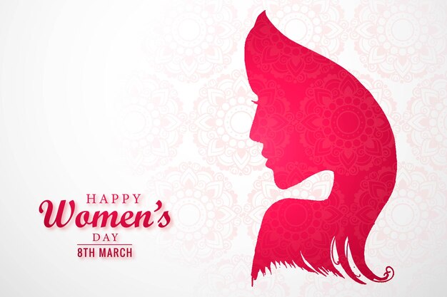 Diseño de tarjeta de concepto de celebraciones del día de la mujer feliz