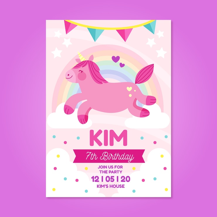 Vector gratuito diseño de tarjeta de cumpleaños para niños.