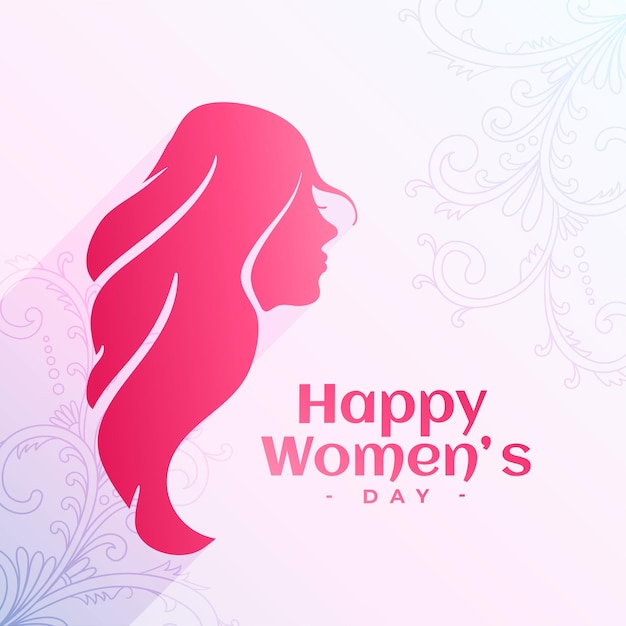 Diseño de tarjeta de deseos de feliz día de la mujer