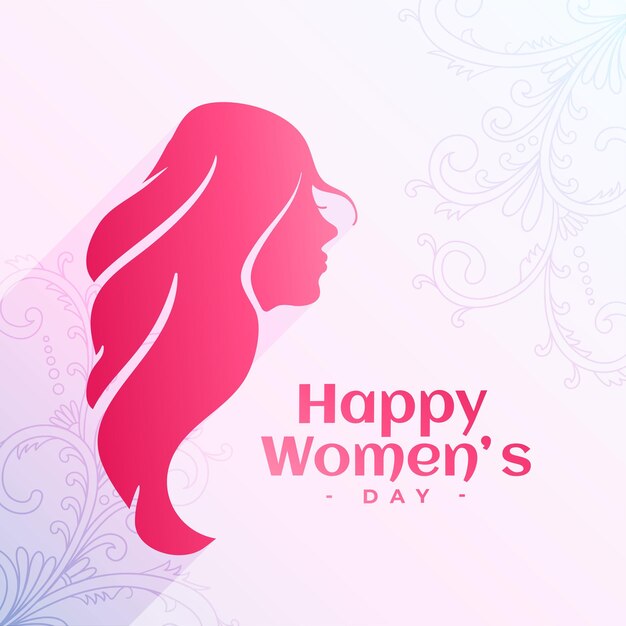 Diseño de tarjeta de deseos de feliz día de la mujer