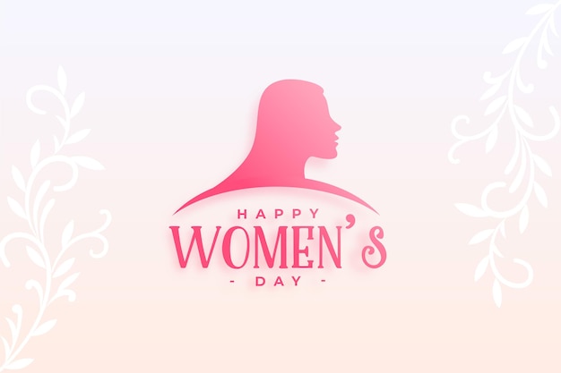 Diseño de tarjeta elegante feliz día de la mujer