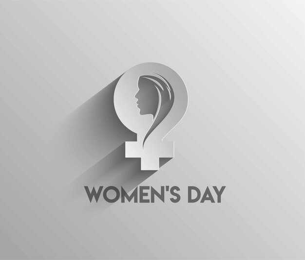 Diseño de tarjeta de felicitación del día de la mujer.