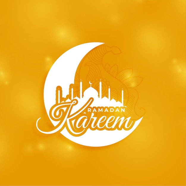 Vector gratuito diseño de tarjeta de felicitación de temporada santa de ramadan kareem