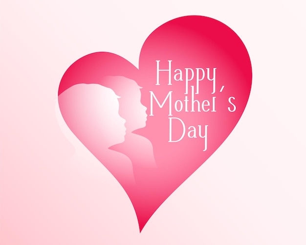 Diseño de tarjeta de feliz día de madres feliz