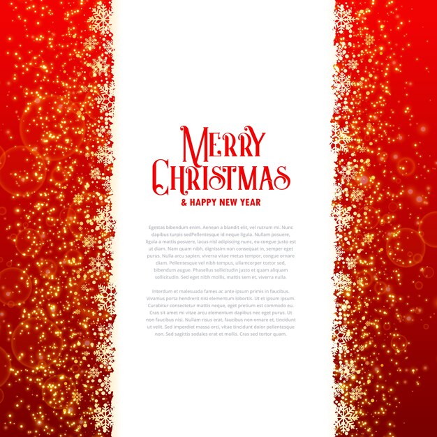 diseño de tarjeta de feliz Navidad con destellos