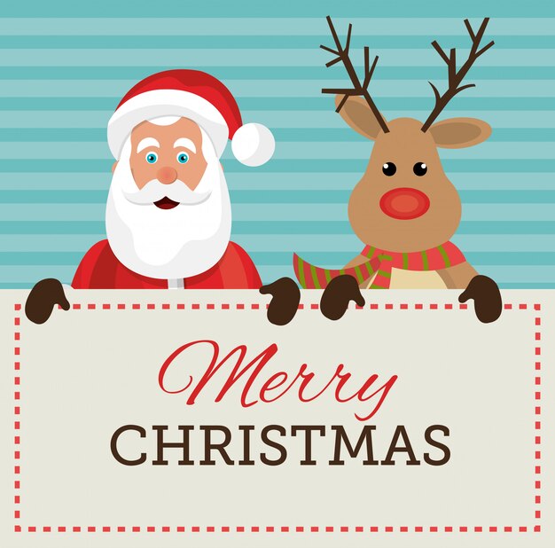 Diseño de tarjeta de feliz navidad y feliz año nuevo