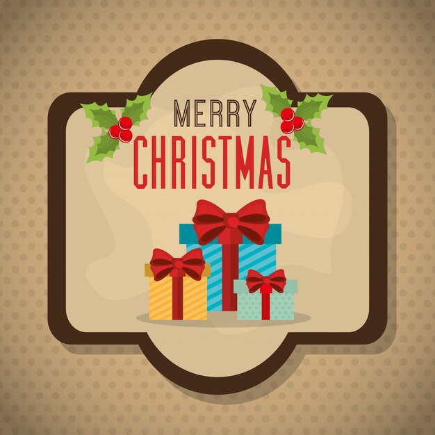 Diseño de tarjeta de feliz navidad y feliz año nuevo