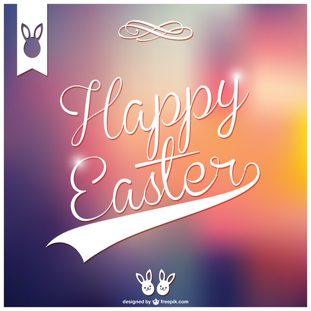 Diseño de tarjeta de feliz Pascua
