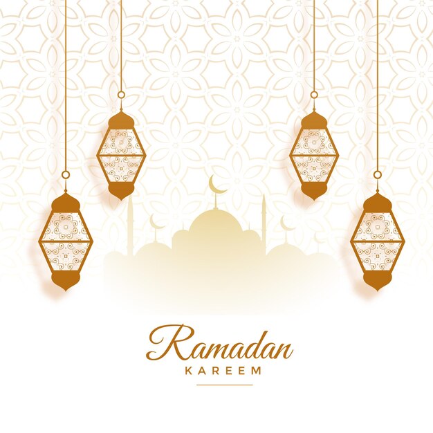 Diseño de tarjeta del festival eid mubarak ramadan kareem