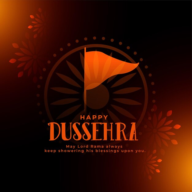 Diseño de tarjeta de festival hindú dussehra festival