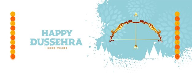 Diseño de tarjeta de festival tradicional feliz dussehra