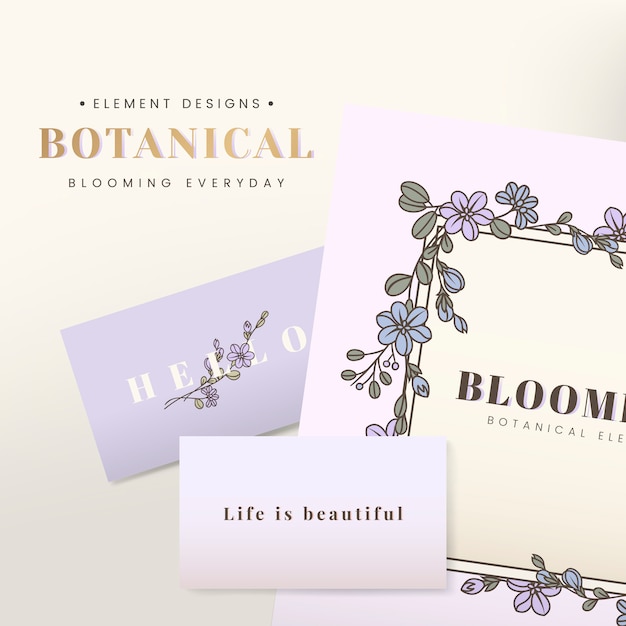 Diseño de tarjeta floral