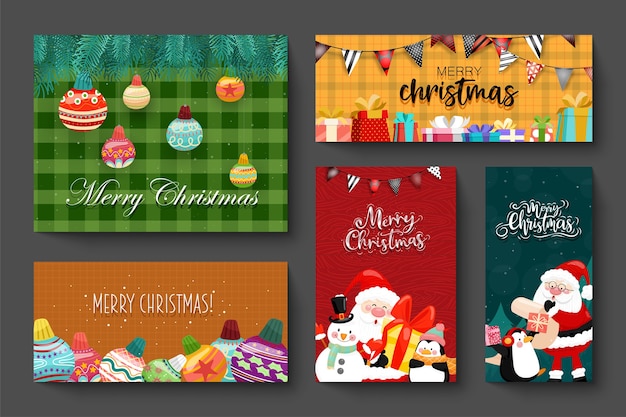 Vector gratuito diseño de tarjeta con iconos de feliz navidad