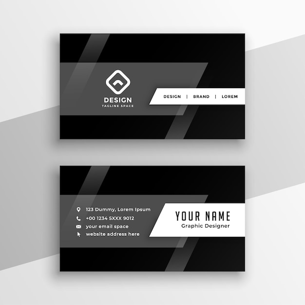 diseño de la tarjeta de identidad de la empresa premium un papelería corporativo
