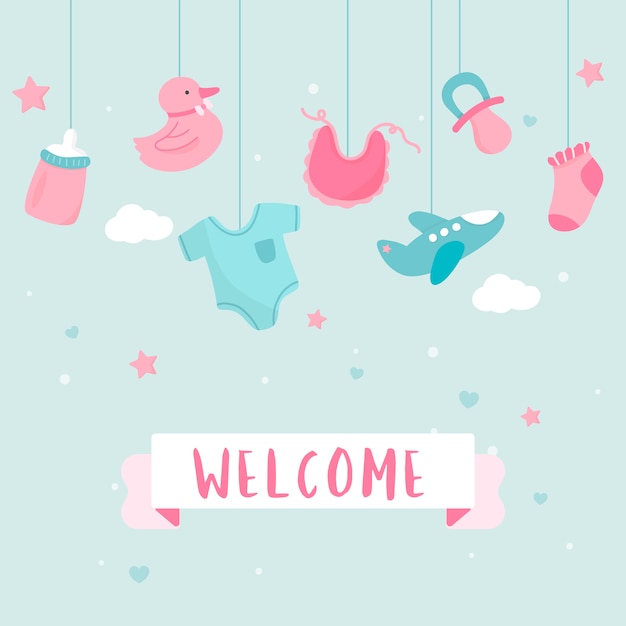 Diseño de tarjeta de invitación de baby shower