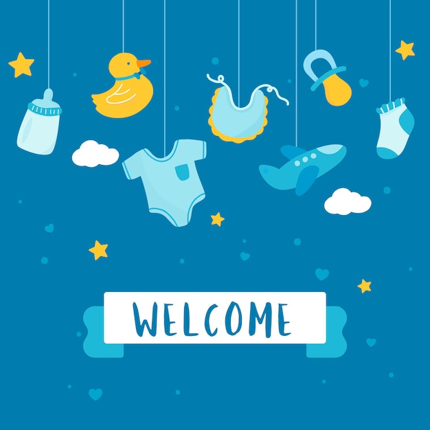 Diseño de tarjeta de invitación de baby shower